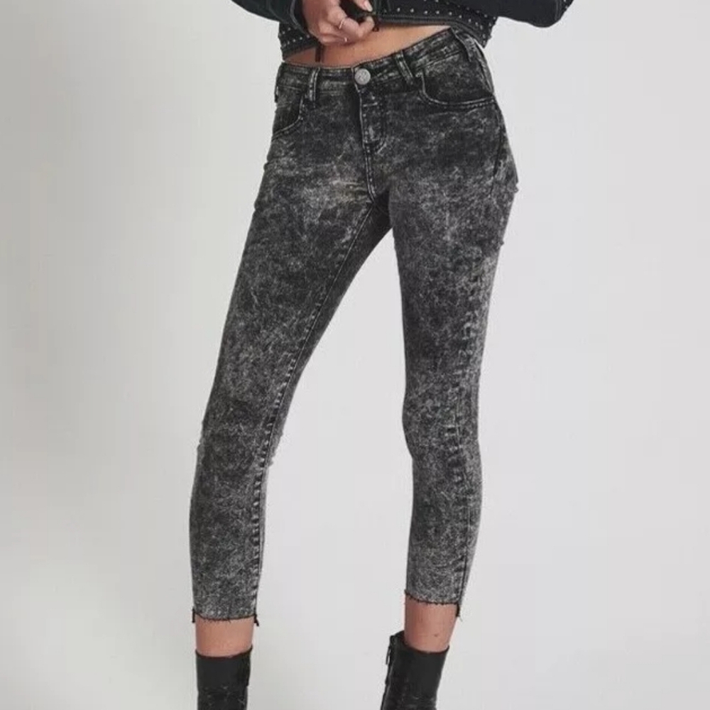 One Teaspoon grey acid wash Freebirds